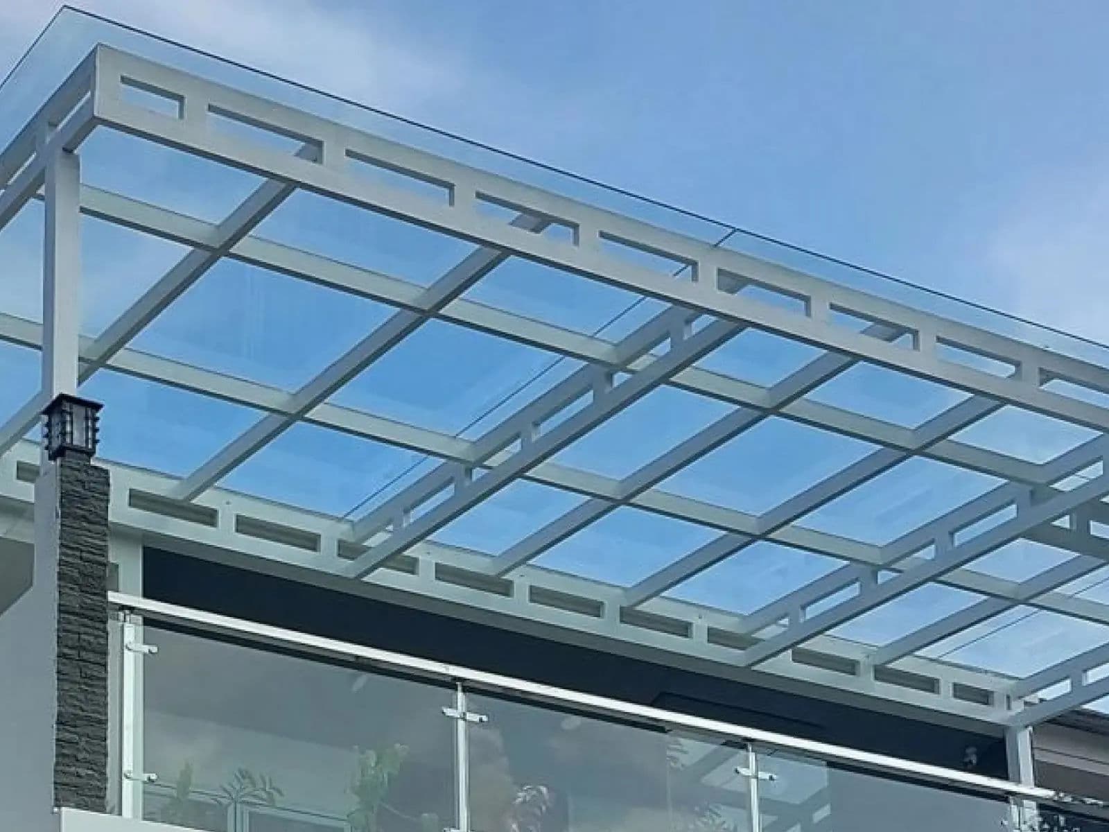 Kanopi Kaca Tempered Modern