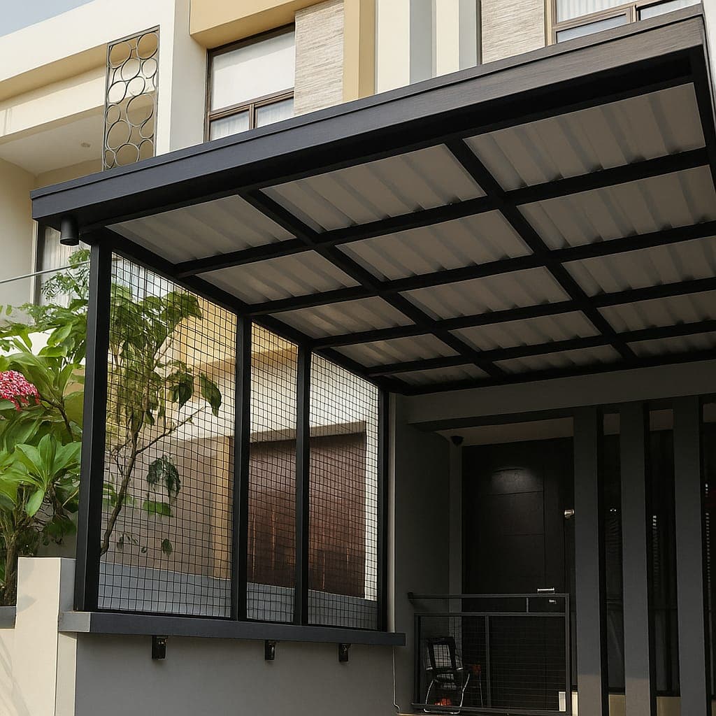 Kanopi Besi Hollow & Cat Duco